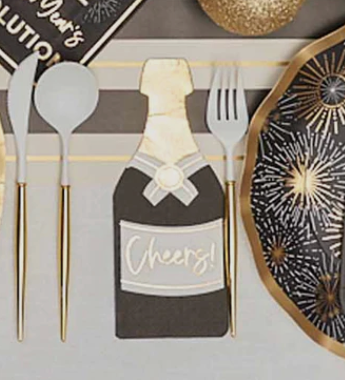 Champagne Guest Towels Cheers