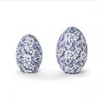 Blue & White Paper Mache Chinoiserie Pattern Eggs (2 Sizes)