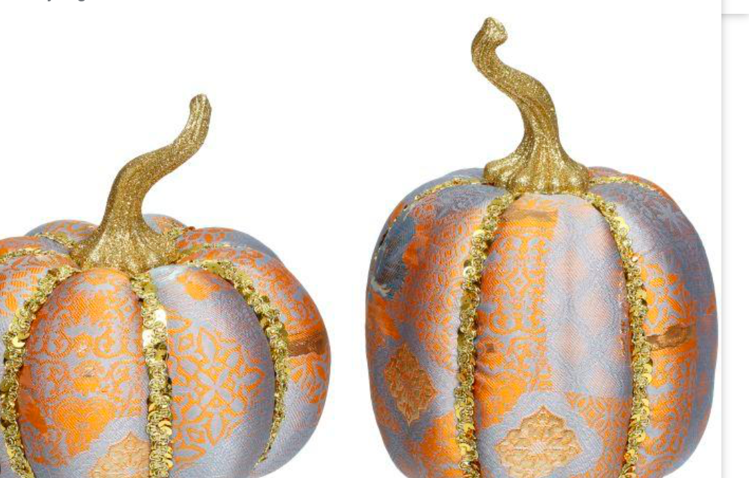 Mark Roberts Plaid Orange Pumpkin
