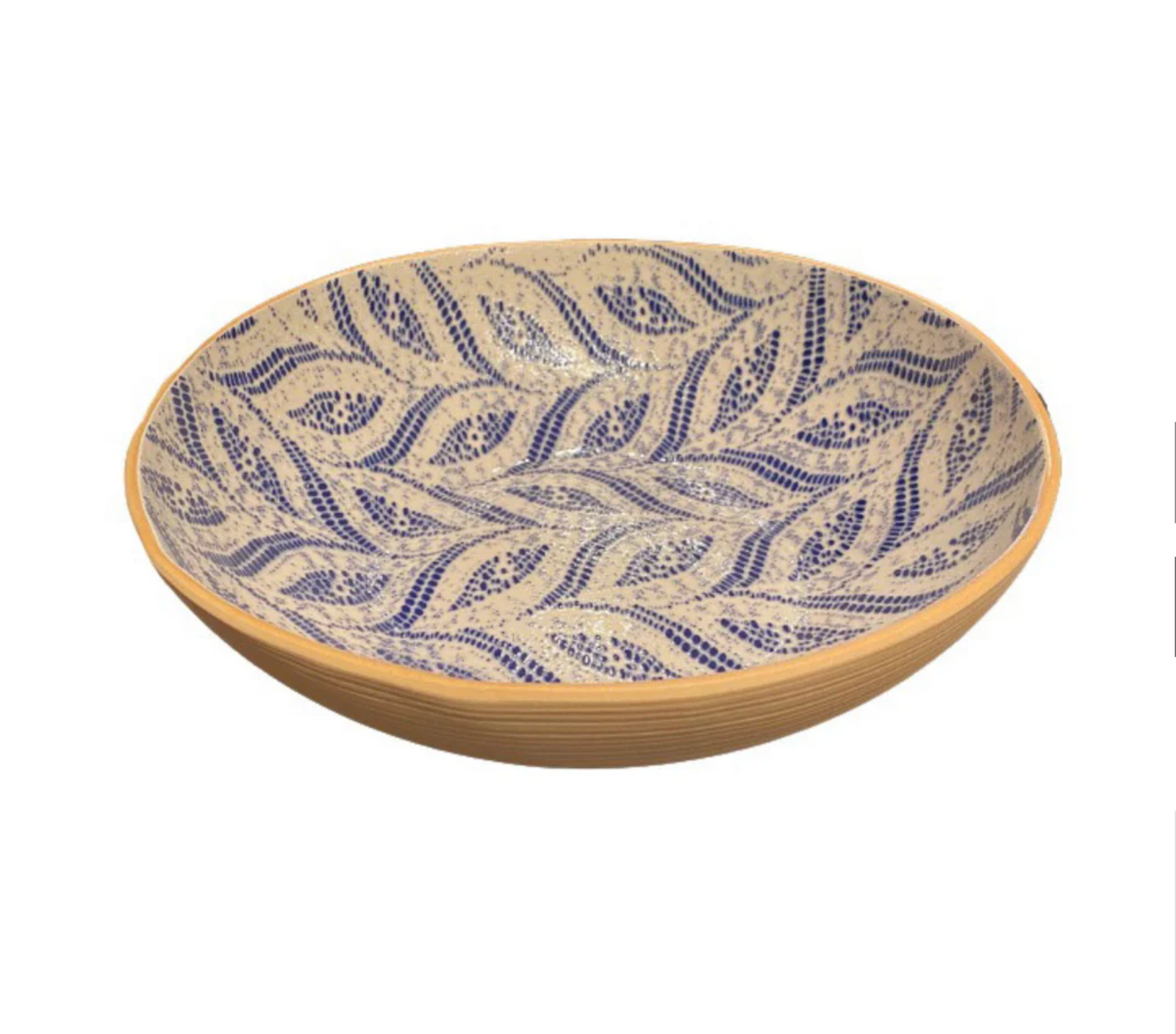 Terrafirma Medium Server Bowl in Paisley Cobalt