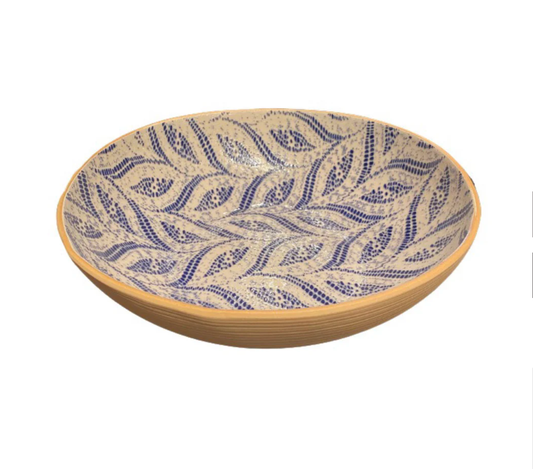 Terrafirma Medium Server Bowl in Paisley Cobalt