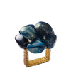 Kim Seybert Bonton Napkin Ring Navy & Gold