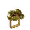 Kim Seybert Bonton Napkin Ring in Green & Gold