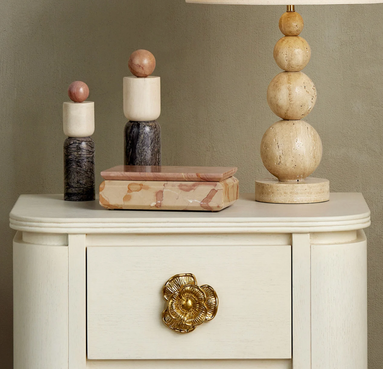 Moreno Marble Objects Set of 2