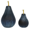 Currey & Company Glass Dark Blue Pear Set of 2