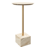 Prado Travertine Drinks Table