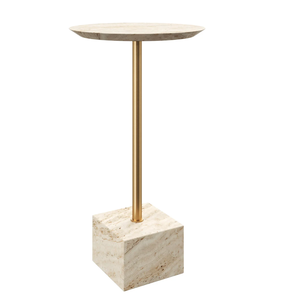 Prado Travertine Drinks Table