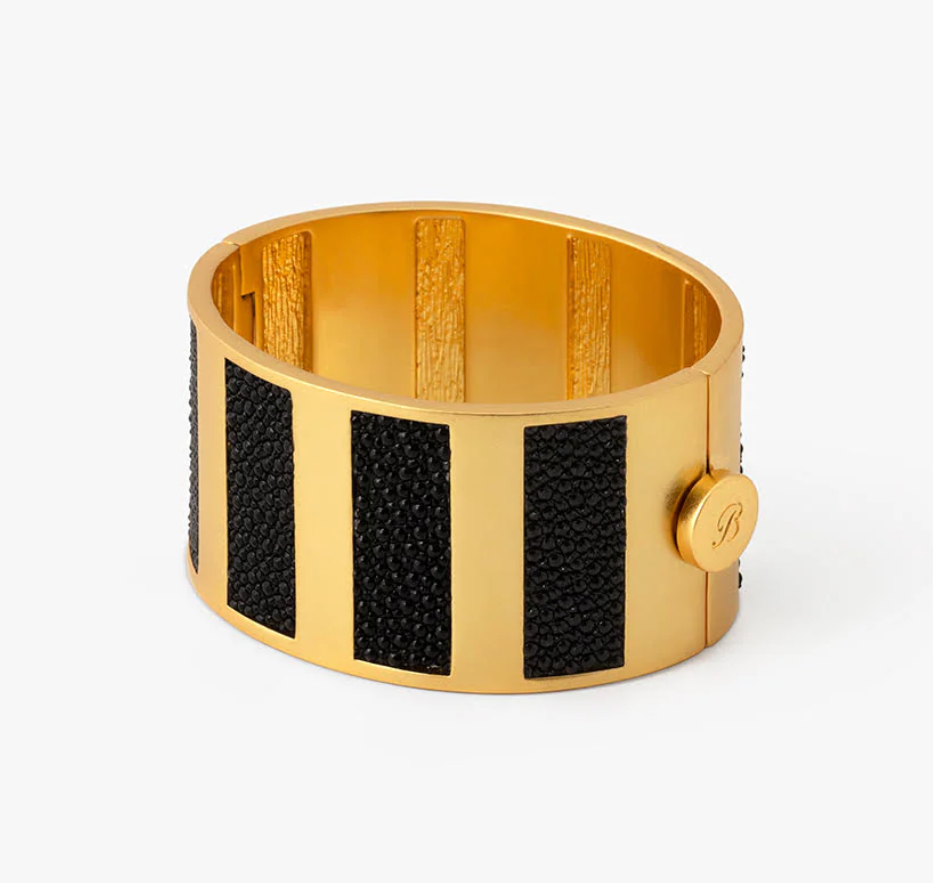 Brackish Lola Striped Hinge Cuff