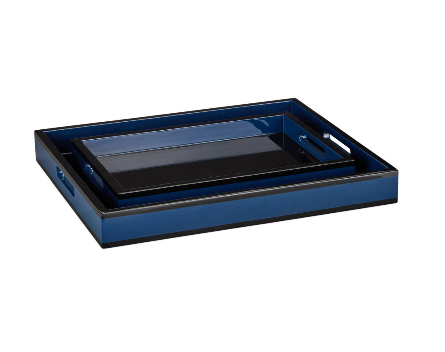 Navy Lacquer Tray (2 Sizes)