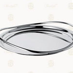 Vertigo Silver Plated Tray Round