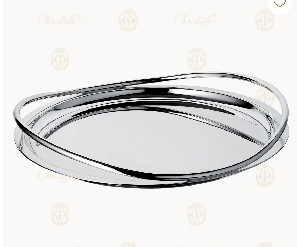 Vertigo Silver Plated Tray Round