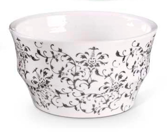 Gray Vine Cream Ceramics w/ Scalloped Rims (Multiple Styles)