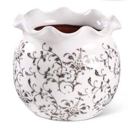 Gray Vine Cream Ceramics w/ Scalloped Rims (Multiple Styles)