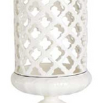 White Lattice Cutout Lidded Ceramics With Black Trim (Multiple Styles)