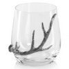 Davos Stemless Glass with Pewter Antler