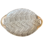 Terrafirma Small Oval Platter with Handles in Tahiti Mocha