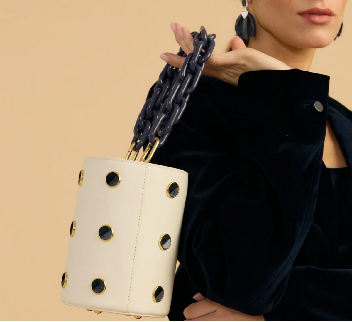 Brackish Greenwich Bucket Bag - Bone