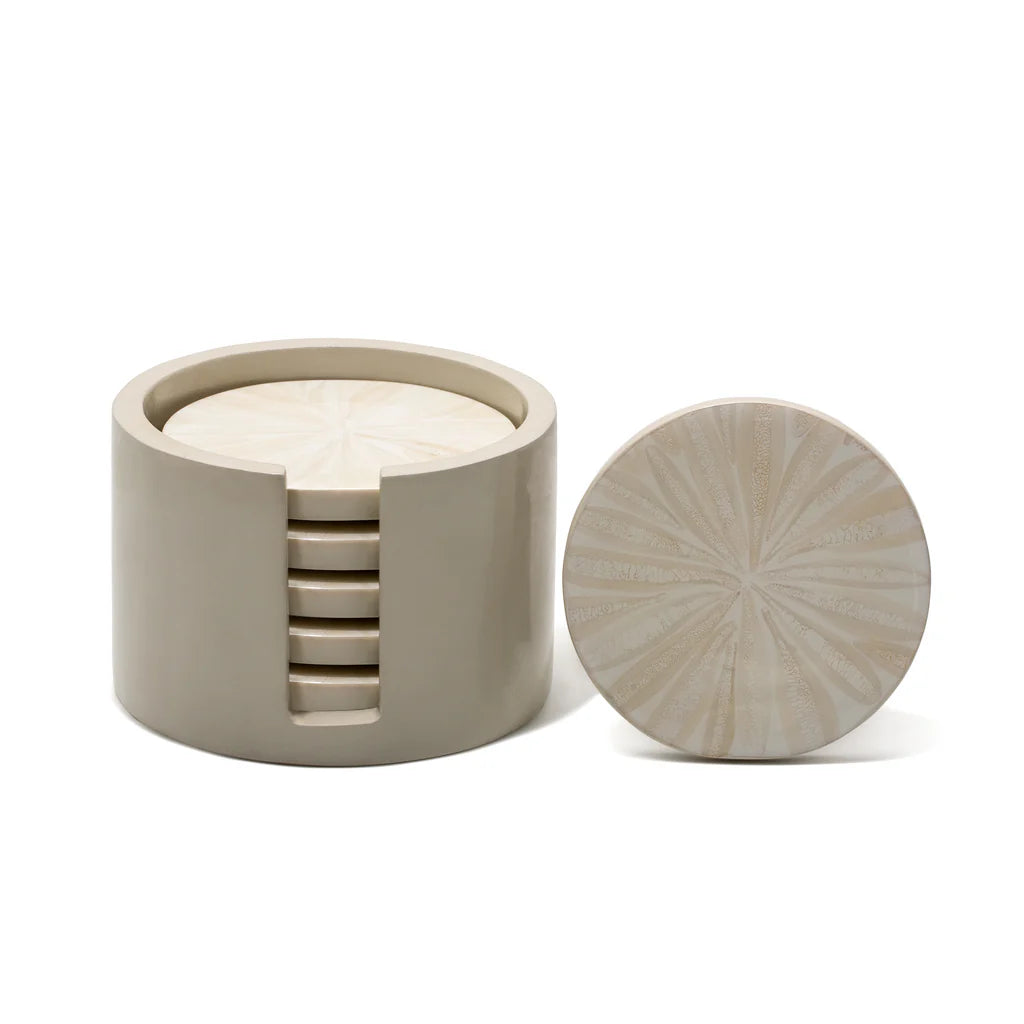 Ladorada Light Almendro Round Coaster Set