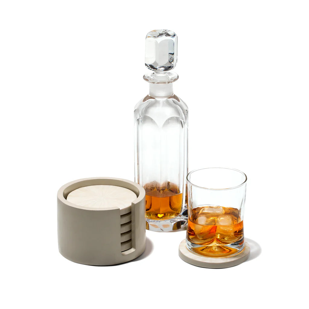 Ladorada Light Almendro Round Coaster Set