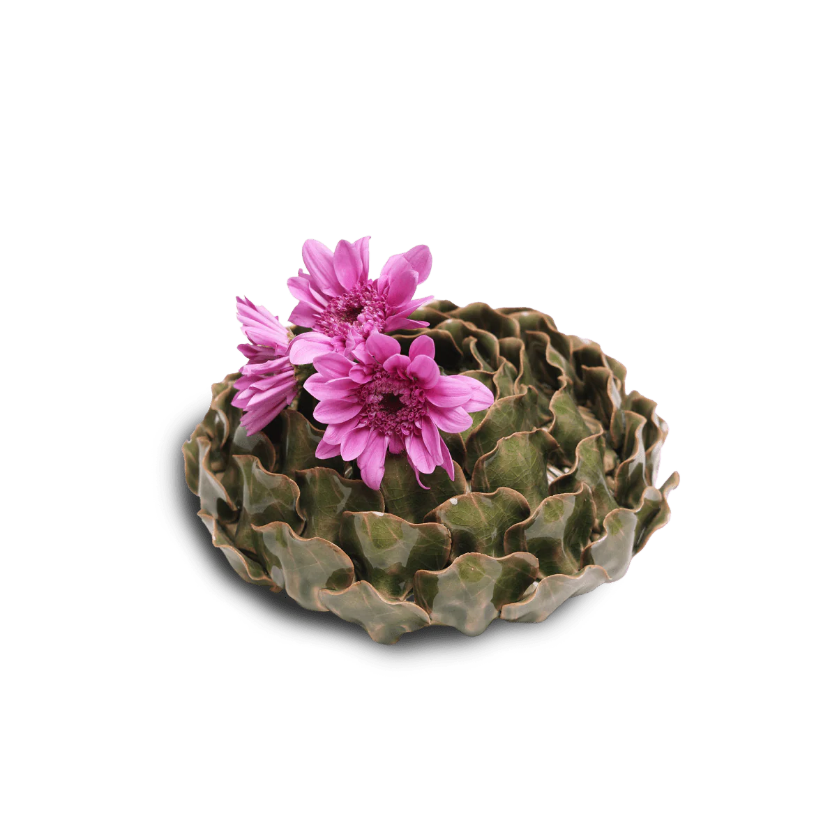 Chive Utopia Ceramic Floral Vase - Green Large