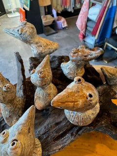 Original Sculpture "Birds Twitting On a Driftwood"