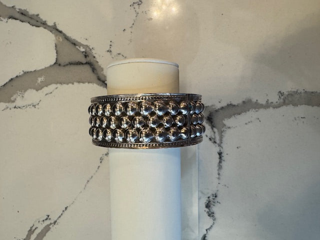 Hammered Bead Sterling Silver Bracelet