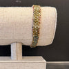 Martell Studios Soft Bracelet of Green Garnet w/ Tiny Grey Sapphire / Seed Bead Trim