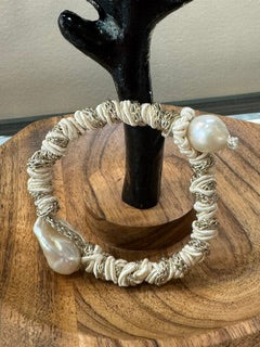 MELA Twisty Single Pearl on Sand Cord Bracelet