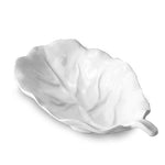 Vida Lettuce Medium Leaf Platter (White) platter