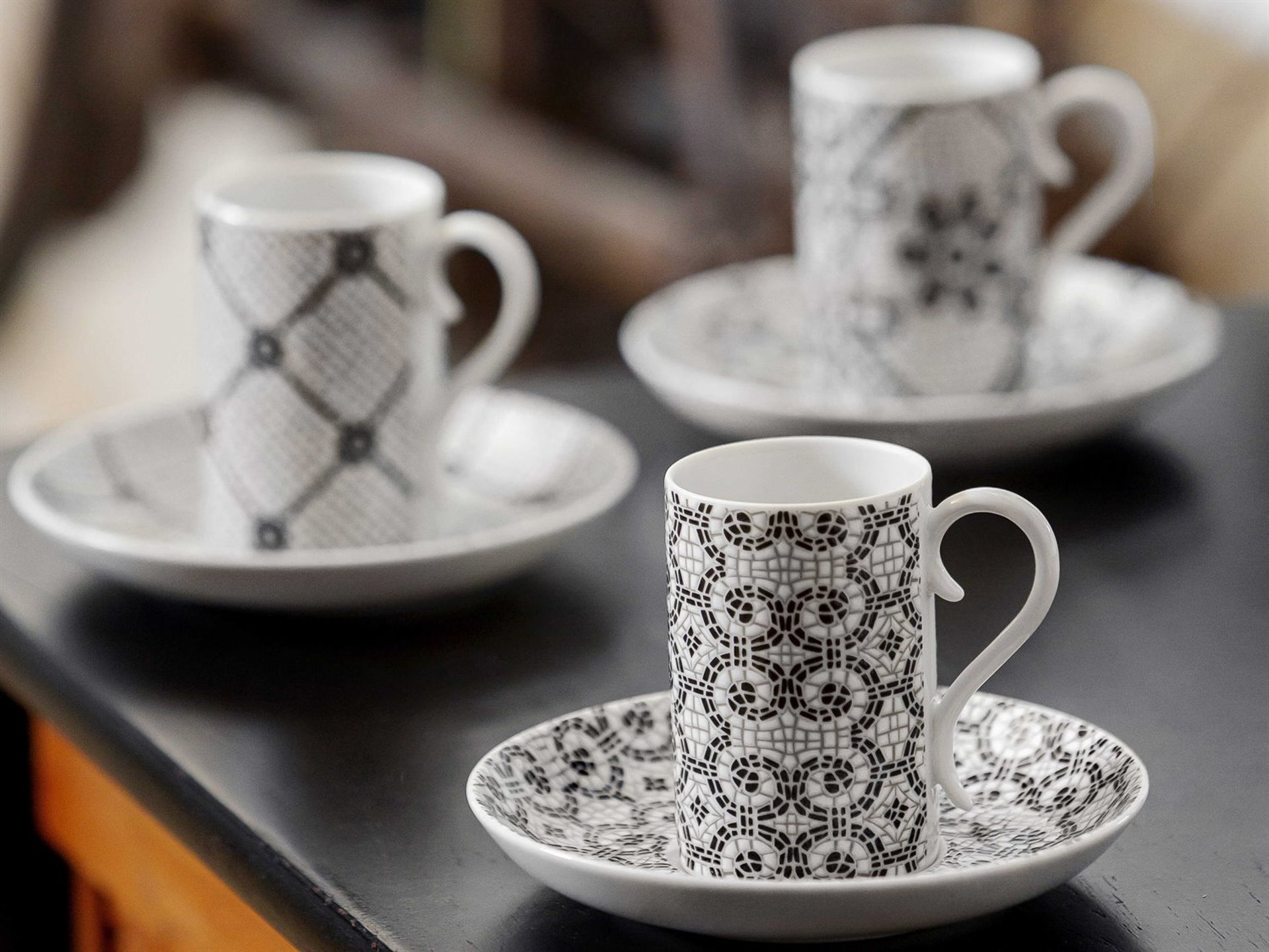 Vista Alegre Calcada Portuguesa Coffee Cups & Saucers S/4