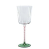 Vicenza Glassware - Green and Pink - Red Wine Glass