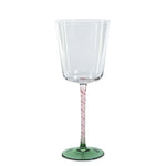 Vicenza Glassware - Green and Pink - Red Wine Glass