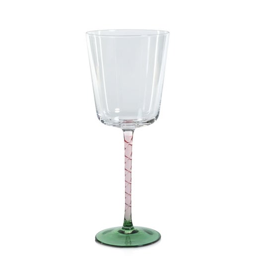 Vicenza Glassware - Green and Pink - Red Wine Glass