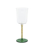 Vicenza Glassware - Green and Pink - White Wine Glass