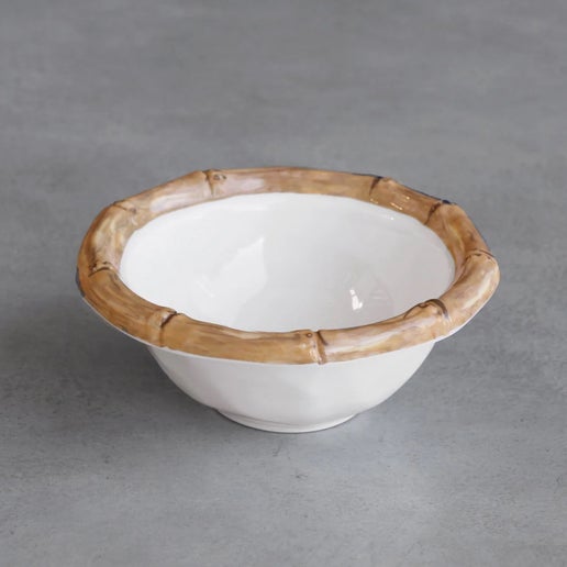 Vida Bamboo Mini Dip Bowl (White and Natural)