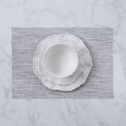 Vida Rectangular Woven Placemats Set of 4 (Grey)