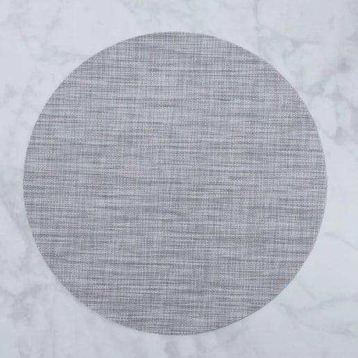 Vida Round Woven Placemats Set of 4 (Grey)
