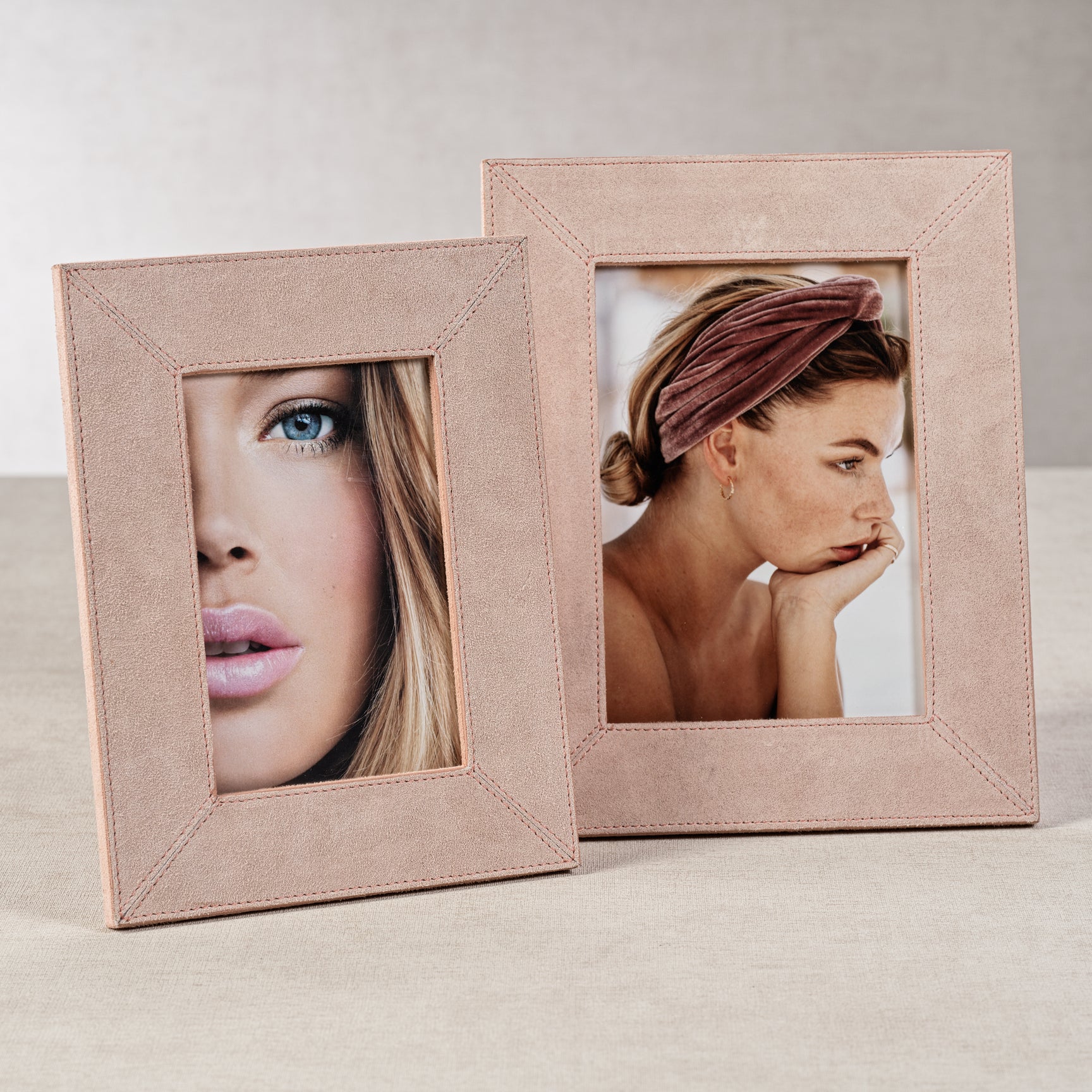 Suede Lux Photo Frame 4x6 in Amalfi Blush