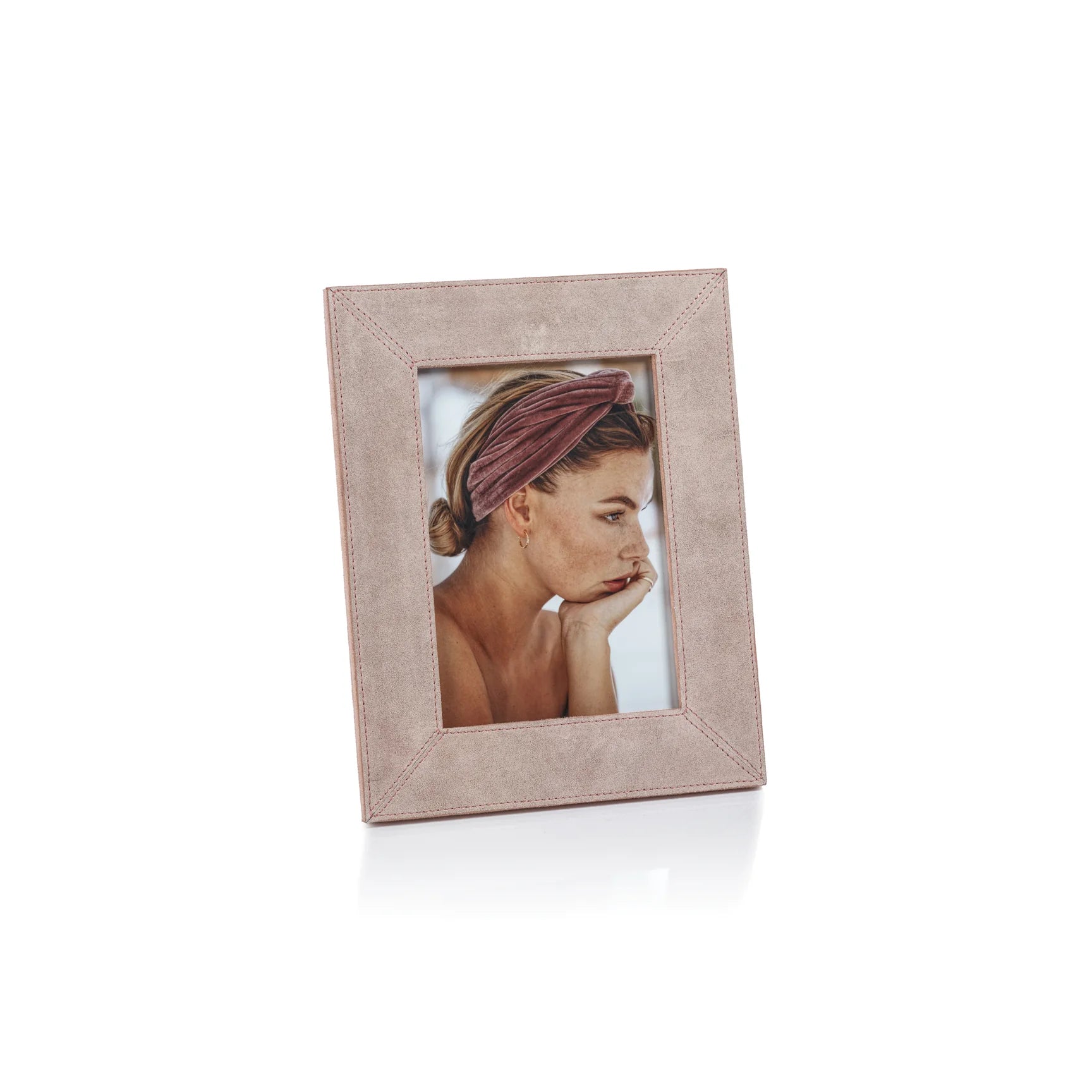 Suede Lux Photo Frame 4x6 in Amalfi Blush