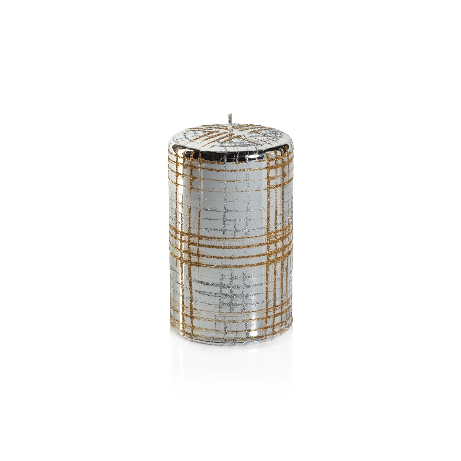 Metalic Pillar Candle 6"