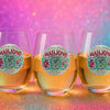 Mahjong Jeweled Stemless Wine Glass