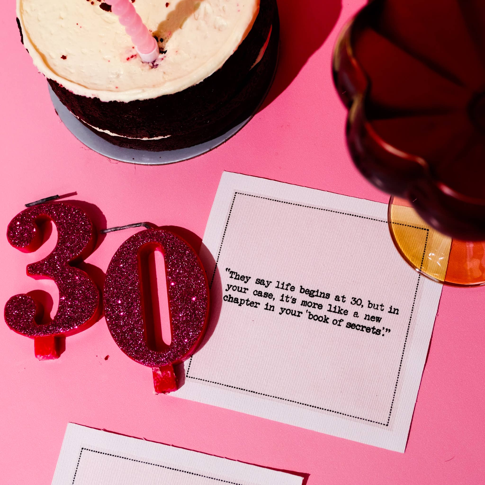 Five Star Napkins Inc. - 30th Birthday Quotes - White Cotton Cocktail Napkins 50x