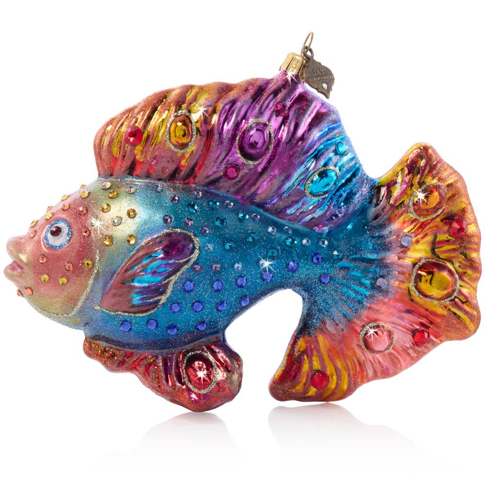 Jay Strongwater - Fancy Fish Glass Ornament