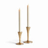 Napa Home & Garden - Noah Taper Holders, Set of 2 - Gold, Cast Aluminum Design