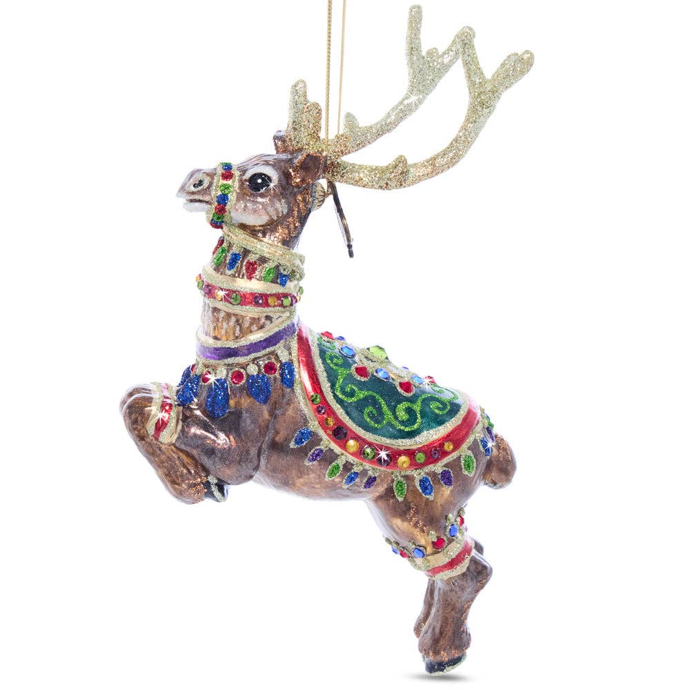 Jay Strongwater - Dasher Glass Ornament