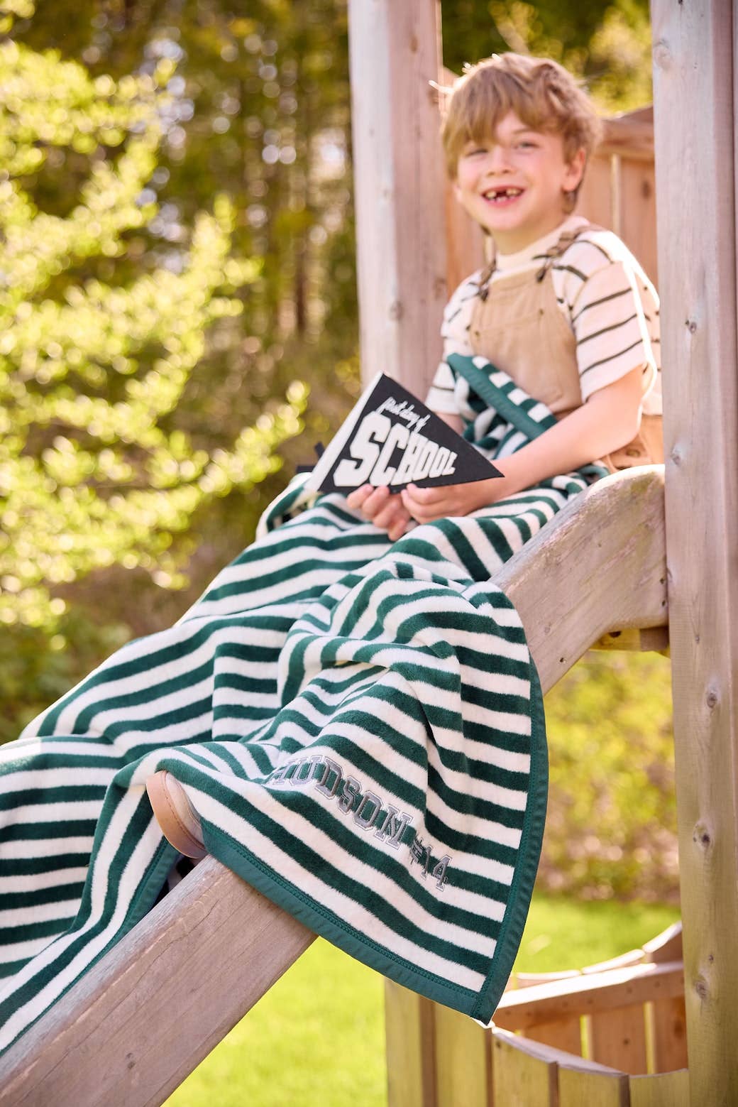 ChappyWrap - Sideline Stripe Evergreen Midi Blanket