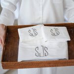 The Pillow Bar - Custom Embroidered Cotton Sateen Sheet Set