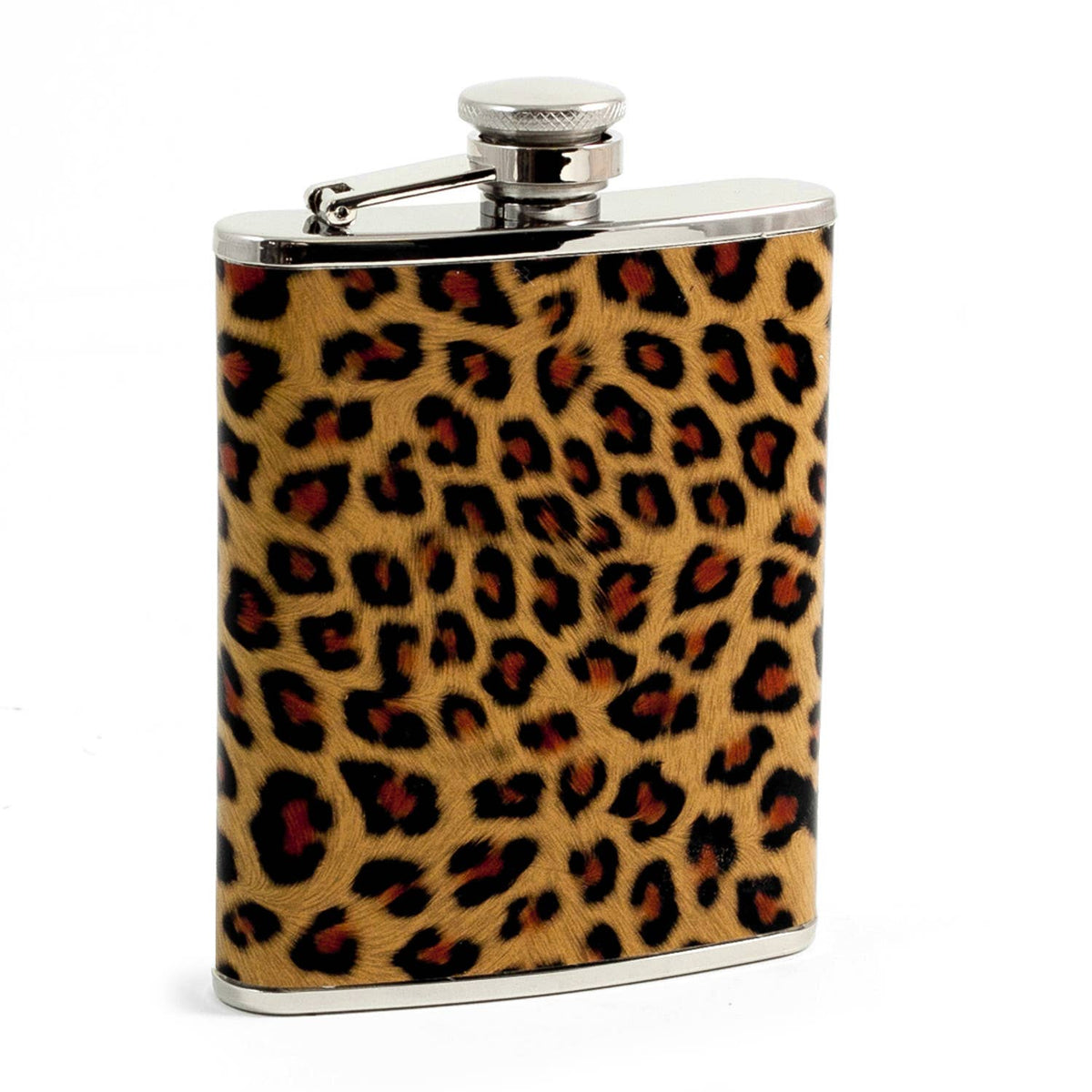 BeyBerk International - 6 oz. Stainless Steel "Leopard" Pattern Flask