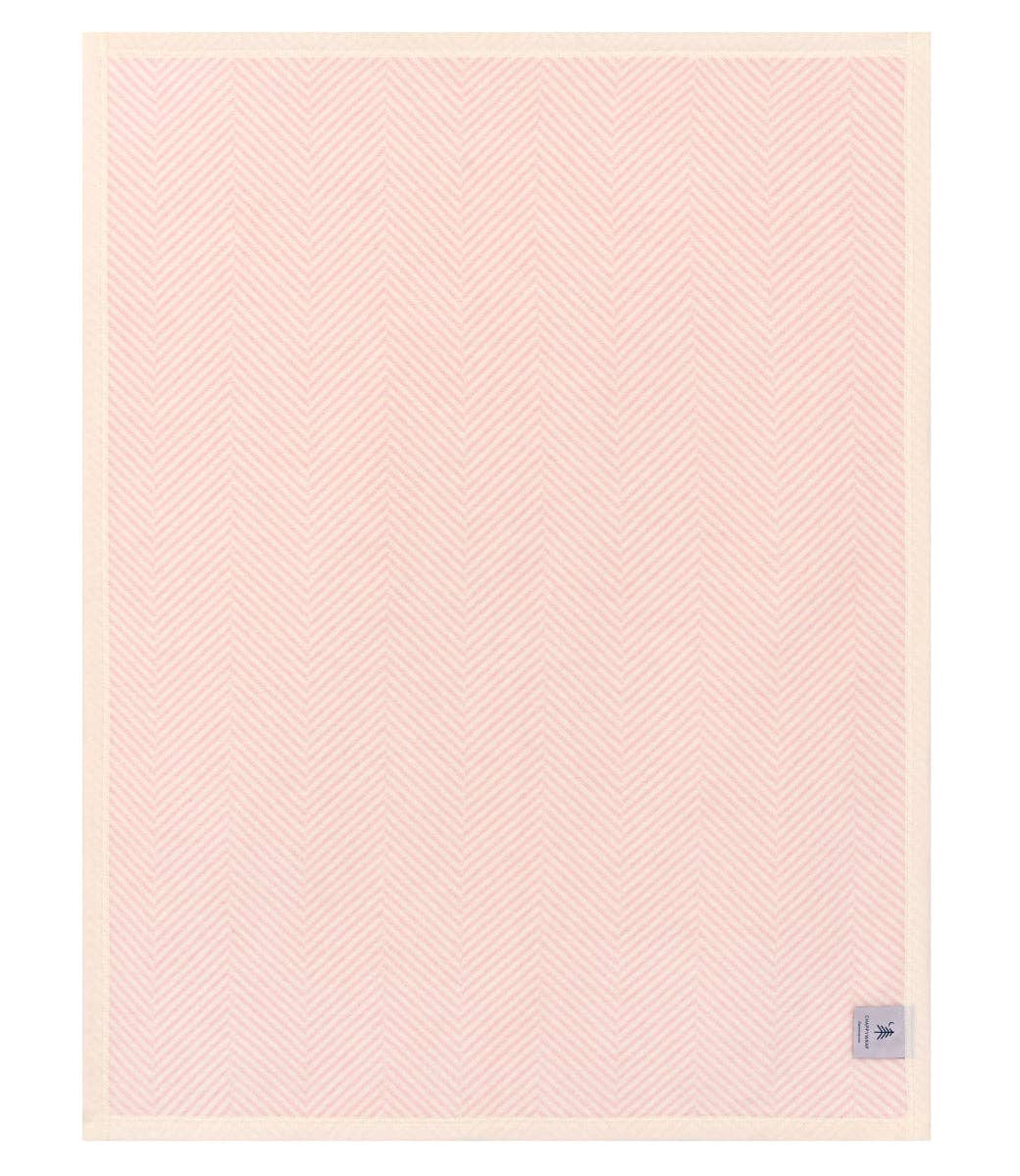 ChappyWrap - Harborview Herringbone Ballet Pink Mini Blanket