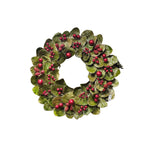 Dekorasyon Gifts  Decor - 18" Butterfly Leaf Wreath w/Mixed Berries (Red/Green)